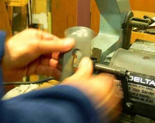 photo, honing secondary on fine abrasive